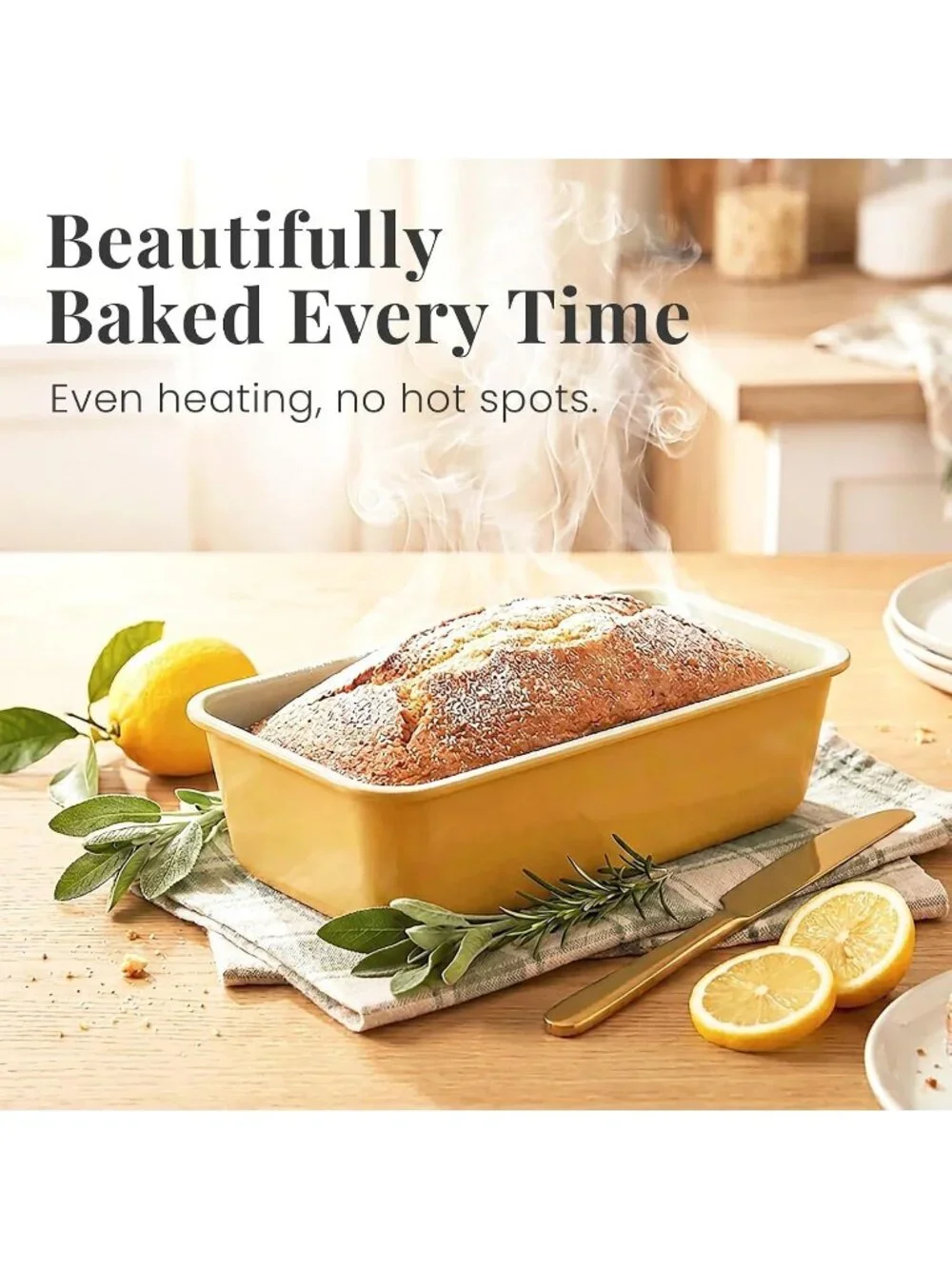 8-Piece Limoncello Ceramic-Coated Nonstick Baking Pan Set with Baking Sheets